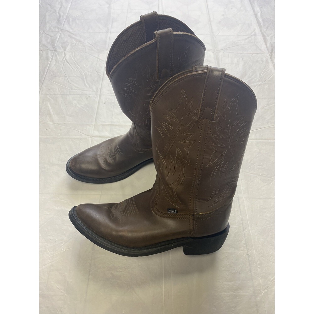 Men's Cowboy Brown Justin Boots #JB1100 Leather Size 9 D